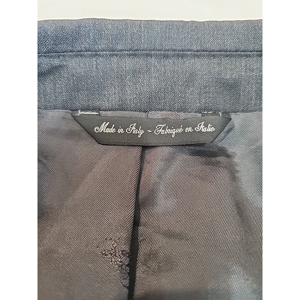 Ermenegildo Zegna Mens Charcoal Gray Jacket Wool and Silk 42R Italian Saks Fifth